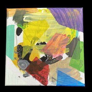 Original Acrylic Abstract Painting on Canvas 8" x 8"